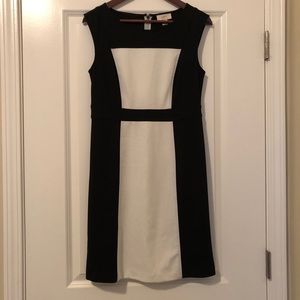 Loft Ann Taylor Dress Womens Size 2 White Black